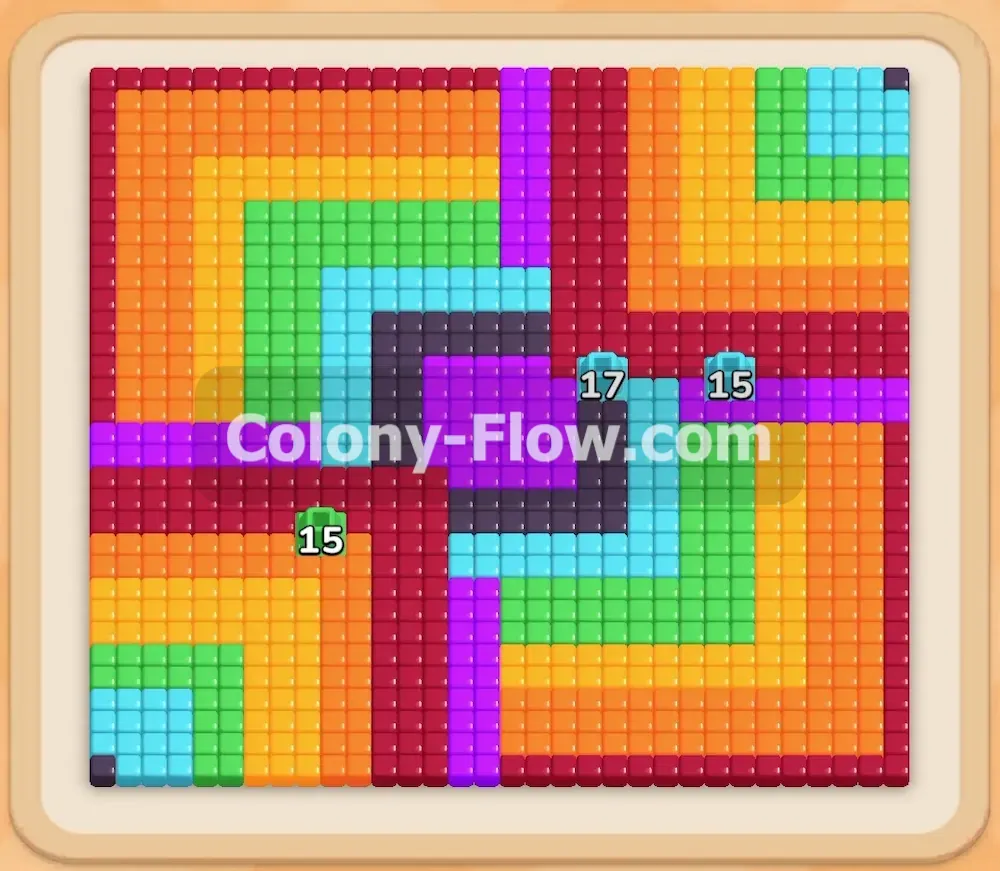 Colony Flow геймплей — уровень 258