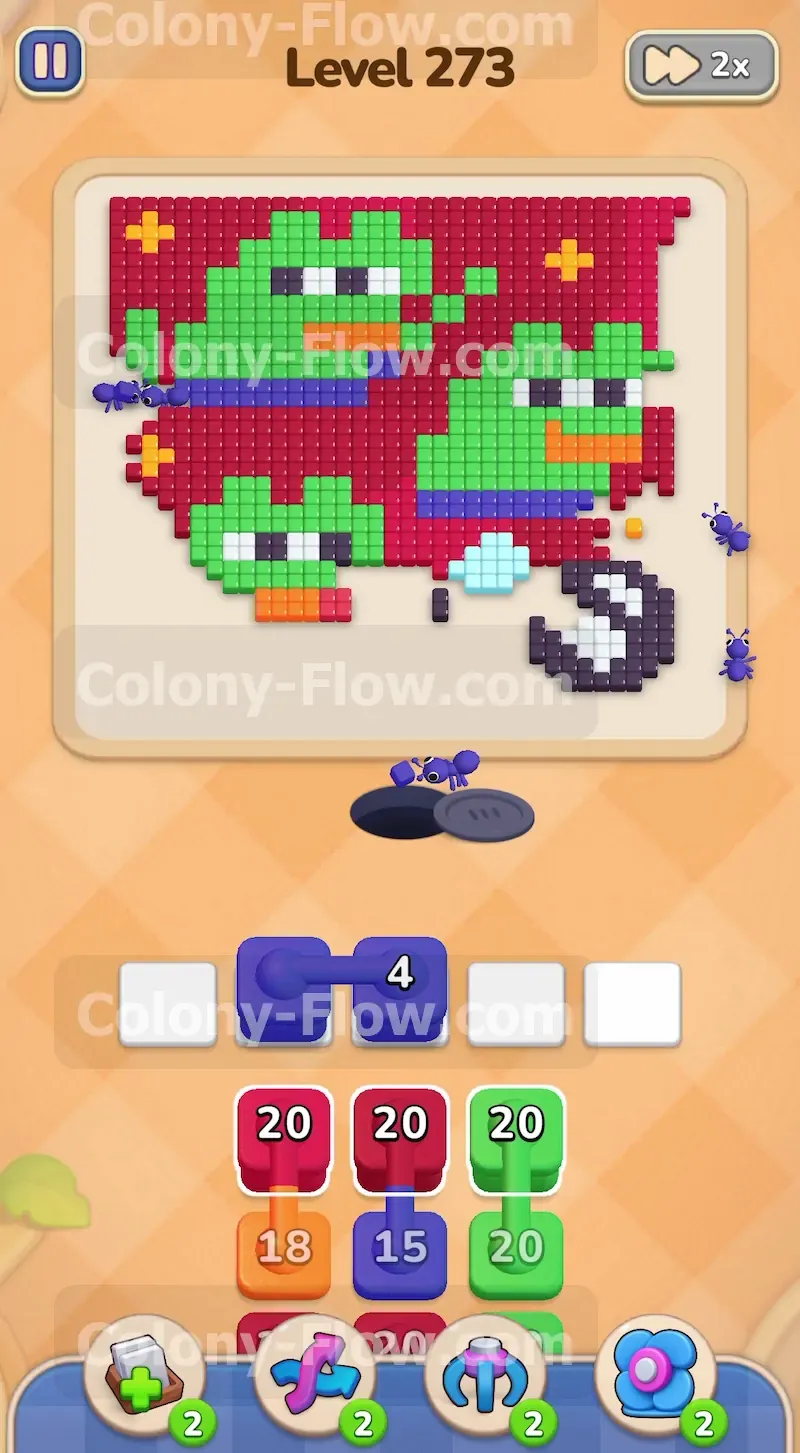 Колони Флоу уровень 273 — шаг 3