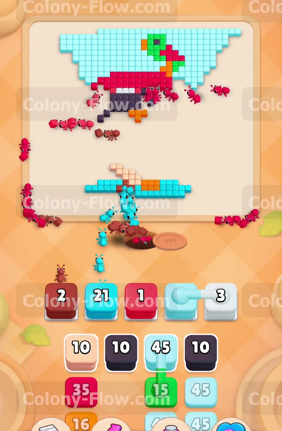 Колони Флоу уровень 542 — шаг 6