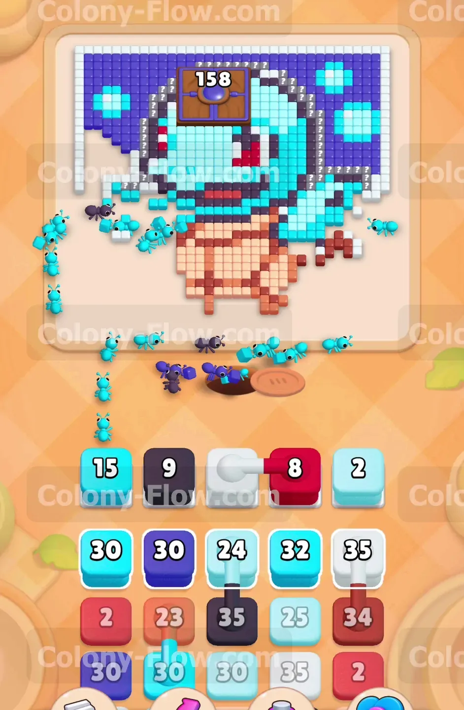 Колони Флоу уровень 934 — шаг 3